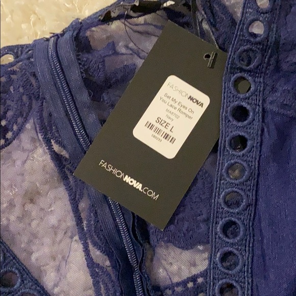 Navy Blue/ Purplish romper - Picture 5 of 5